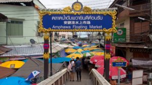 Evening Ampawa Floating Market